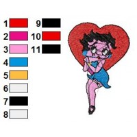 Betty Boop Embroidery Design 55